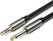 3.5 mm to 6.35 mm Cable Gold-Plated, 3.5mm 1/8 inch Male to 6.35mm 1/4 inch Male TS Audio Cable for Cellphone,Computer, Amplifiers,Audio (5 Meters)
