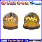 LF# Artificial Tulip Flower Night Light DIY Table Lamp Christmas Gifts (Pink)
