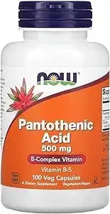 Pantothenic Acid 500mg // Vitamin B-5 100 Veg Capsules