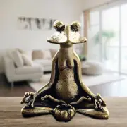 1* Yoga Candle Holder Meditation Frog Statue Incense Burner Home Ornament Decor