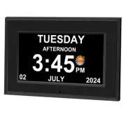 Alarm Clock with Day and Date for Elderly 7inch Digital Calendar Clock Photo ...