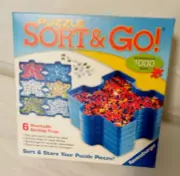 NIB NIP 6 RAVENSBURGER PUZZLE SORT AND GO 1000 PIECE STACKABLE STORAGE TRAYS