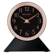 B5404 Port Jeff Clock, Aged Copper Finish, Black Base