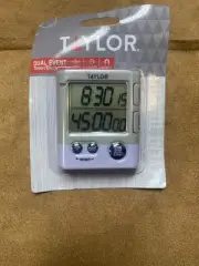 Taylor Dual Event Digital Timer & Clock – Magnetic, Multi-Function Kitchen & BBQ