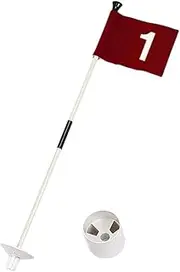 Kisangel Numbered Golf Flag Golfing Flagpole Kit Golfing Flagging Equipment Set Practice Flag for Golf Training