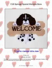 Springer Spaniel Dog and Bone Welcome Sign- Plastic Canvas Pattern or Kit