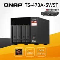 在飛比找PChome24h購物優惠-QNAP 威聯通 TS-473A-SW5T 4-Bay NA