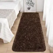 Runner Rug for Bedroom 2x6 Brown Fluffy Shaggy Rug Soft Plush Fuzzy Area Rug