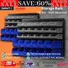 Giantz 60 Bin Wall Mounted Rack Storage Tools Organiser Shed Work Bench Garage