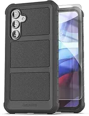 [ENCASED] Protective Galaxy A54 5G Phone Case with Screen Protector, Heavy Duty Full-Body Protection (Samsung-A54 5G) Black