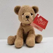 Russ Luv Pets CUBBY Bear Cub Brown Chamois Beanbag Mini 5" Plush Soft Floppy New