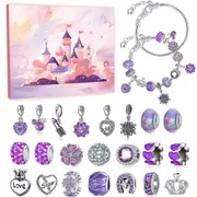 24 DAYS Christmas Advent Countdown Calendar Charm Bracelet Making Kit