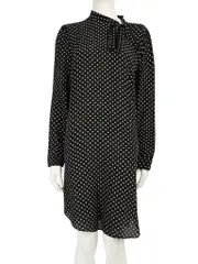 Red Valentino Black Silk Polka Dot Dress