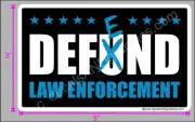 TRUMP 2020 STICKER DEFUND DEFEND LAW ENFORCEMENT THIN BLUE LINE MAGA DECAL