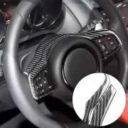 Real Carbon Fiber Steering Wheel Cover Trim For Jaguar F-TYPE 2013-20222j (for: Jaguar)