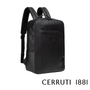 【Cerruti 1881】限量2折 義大利頂級小牛皮後背包 CEZA06225M 全新專櫃展示品(黑色)