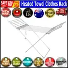 Heated Towel Clothes Rack Dryer Warmer Bathroom Air Warmer 230W Standing Ladder