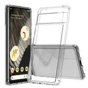 ZUSLAB Pixel 8 Pro Case Slim Hybrid Shockproof Translucent Protective Cover for Google (2023) - Clear