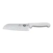 Victorinox 5.2527.17 7" Granton Edge Santoku Knife with White Fibrox Handle