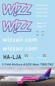 1/144 Decals for Airbus A320 Neo Wizz Air Livery TB Decal TBD782