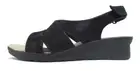 CLOUDSTEPPERS by Clarks Wedge Sandals Caddell Bright Black