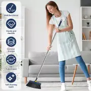 Broom and Dustpan Set with Shower Cleaning Brush Portable Broom Dustpan lehWe