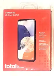 Total by Verizon Samsung Galaxy A14 5G, 64GB, Black Prepaid Smart Phone,