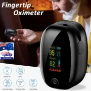 Finger Pulse Oximeter Blood Oxygen Heart Rate Saturation Monitor Black