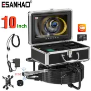 20M Pipe Sewer Drain Inspection Camera with 512HZ Transmitter 10inch 1080P DVR