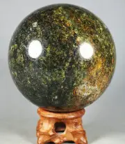 Amazing Beautiful Ball Opal Pattern Sphere Reiki Palm Stone From Madagascar