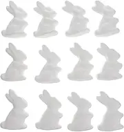 12Pcs Craft Foam Rabbit Styro-Foam Animal Craft Foam Bunny Polystyrene Bunny Shapes Blank Animal Easter DIY Rabbit Shape Model for Spring Easter Crafts Making/820