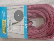 DOUBLE BRAID DOCK LINE 3/8" X 15FT SEACHOICE 42451 BURGUNDY BLACK TRACER EACH