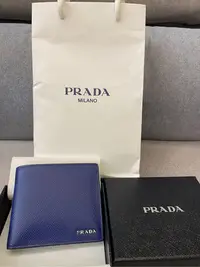 在飛比找Yahoo!奇摩拍賣優惠-全新正品 日本專櫃購回 PRADA 男用皮夾 真皮 經典款 