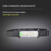 LED Headlamp USB Rechargeable Headlight,Torch Work Lam- Head Bar Band Light O0G0