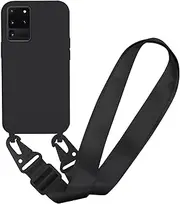 [MBSLFY] Mobile Phone Case Compatible with Samsung Galaxy S20 Ultra, Case with Strap, Silicone Necklace Mobile Phone Case with Removable Cord Shoulder Shockproof Mobile Phone Protective Case for Samsung