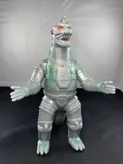 2023 MARUSAN 9” MECHAGODZILLA 1974 SILVER GLITTER VINYL GREEN SPRAYS Godzilla