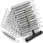 72 Pieces 5.5 Inch Trampoline Springs Replacement With T-Hook - Heavy Duty Stainless Steel Metal Springs and Pulling Tool Accessories