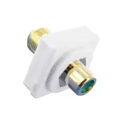Green RCA to F-Type Plug suits White Clipsal Wall Plate Wallplate DIY