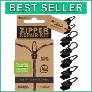 Eco-Friendly Zipper Pull Set - 7 Large Black Sliders for Fast Zipper Fixes