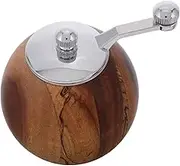 SUPVOX Wooden Mini Pepper Grinder with Crank Handle Durable Manual Grinding Tool for Kitchen and Outdoor BBQ User Friendly Design for Seasoning and Camping