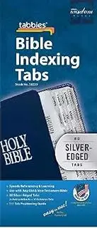 Tabbies Silver-Edged Bible Indexing Tabs, Old & New Testament, 80 Tabs Including 64 Books & 16 Reference Tabs (58339), Silver-Edge (80 Tabs) (Pack of 10, 800 Count Total)