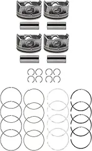 4 Set Oversize +0.50MM Piston & Rings 23410-2G500 Replacement for KIA Sorento 2.4L 2359CC L4 DOHC 2011-2013