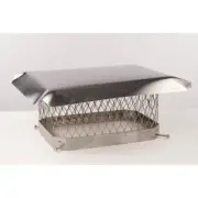 Master Flow Chimney Cap 13" x 13" Stainless Steel Square Metallic Bolt-on 1-pack