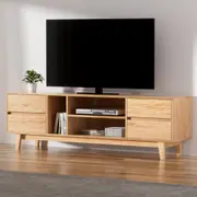 180cm Wooden Lowline TV Cabinet Entertainment Unit Stand with Storage Drawer and Shelf