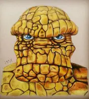 Handmade one of a kind Art Colored pencil The Thing portrait marvel drawing