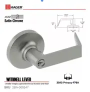 Hager 3540 Withnell Lever Lockset US26D