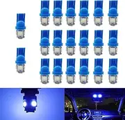 ZKFAR 20 PCS Car Bulbs, T10-5050-5SMD Width Light, 5W 12V Super Bright License Plate Lights, Reading Lights Replacements, Automobile Interior Lights, for Most Cars, Trucks and Vans (Ice Blue)