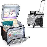 Rolling Scrapbook Tote, Scrapbook Bag with Detachable Dolly (Patented Design), G