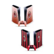 OFFICIAL AC MILAN 2020/21 CREST KIT VINYL SKIN FOR SONY PS5 DISC EDITION BUNDLE