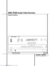 Harman Kardon AVR2550 Receiver Owners Manual